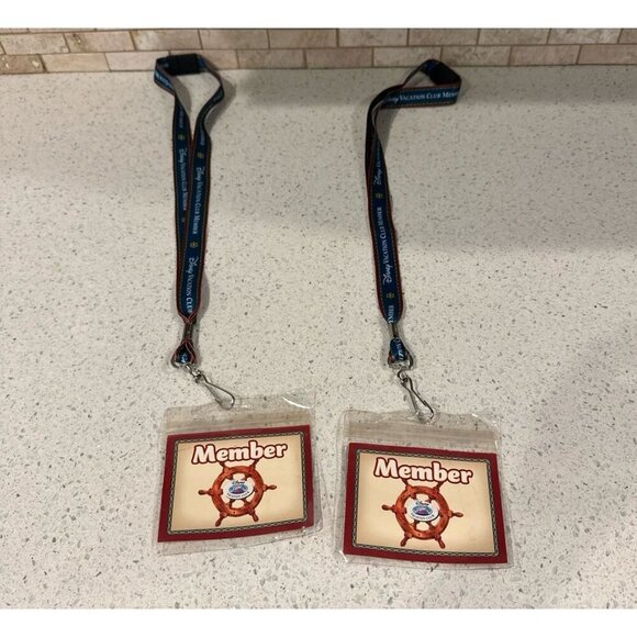 Early 2000's Disney Vacation Club "Member Celebration" Lanyard, Blue & Red - - Picture 1 of 5
